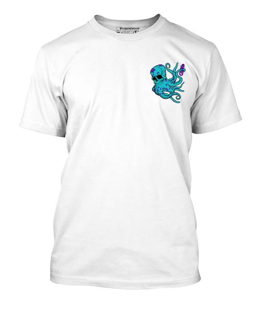Pocket Octo Logo T Shirt With OG Logo Haze Backprint