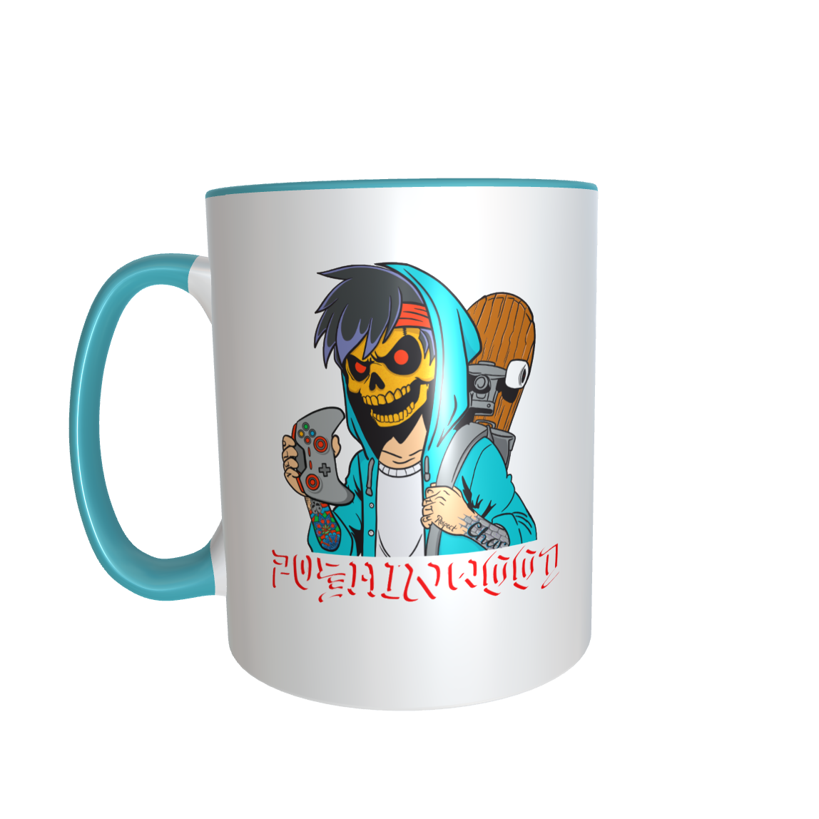 PushinWood Double Sided Mug Controller Logo