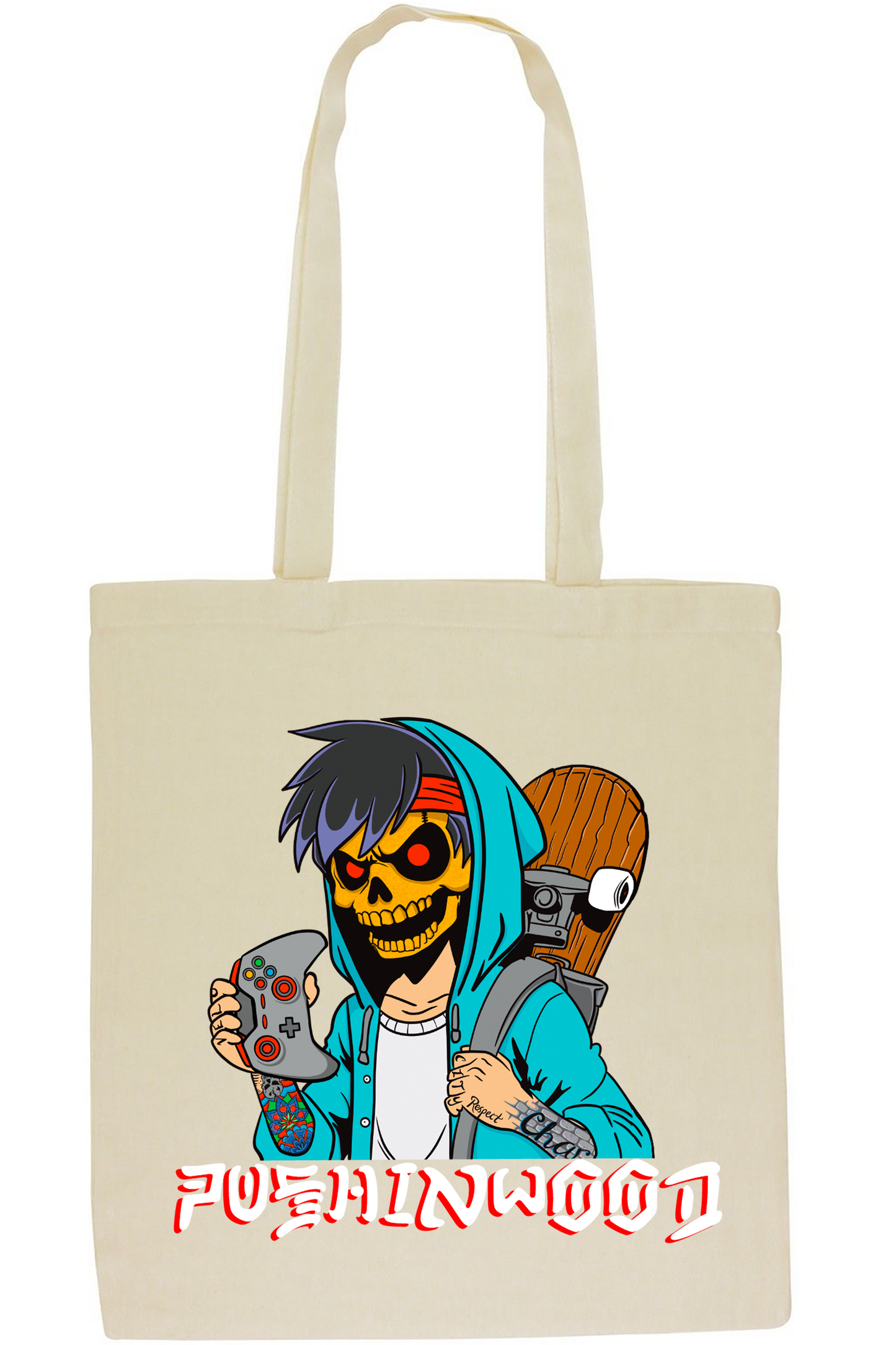PushinWood Controller Logo Tote Bag