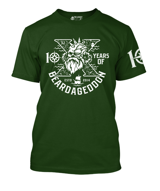 Beardageddon T-shirt 10 Year Celebration - Personalised