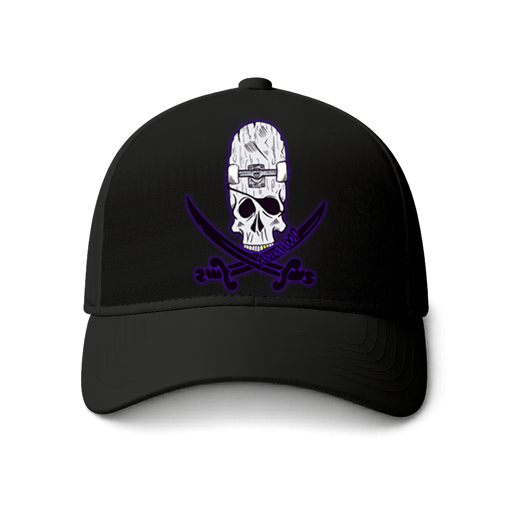 PushinWood OG Logo Large Print With Purple Haze Printed Cap