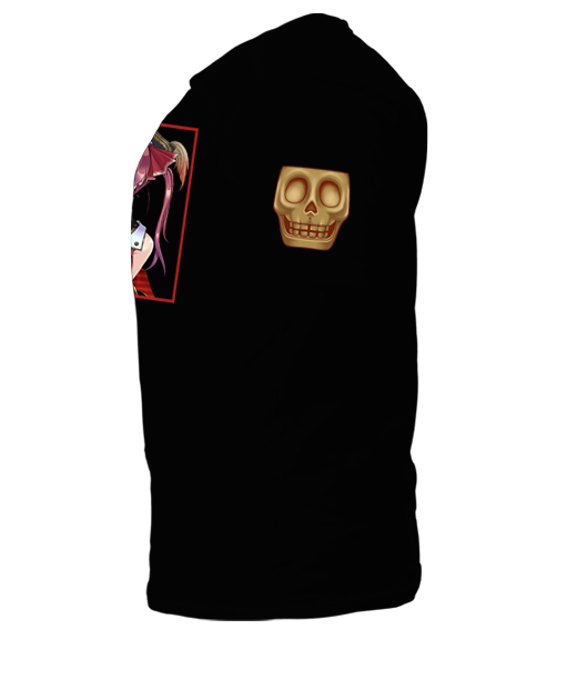 Houshou Marine Square Designed T-Shirt with Sleeve Mascot.