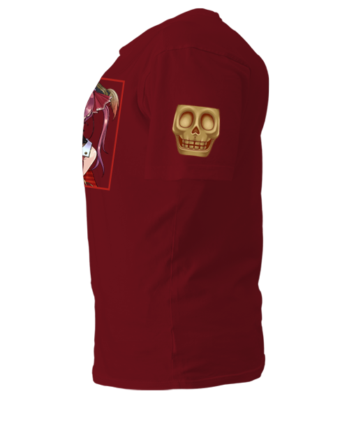 Houshou Marine Square Designed T-Shirt with Sleeve Mascot.