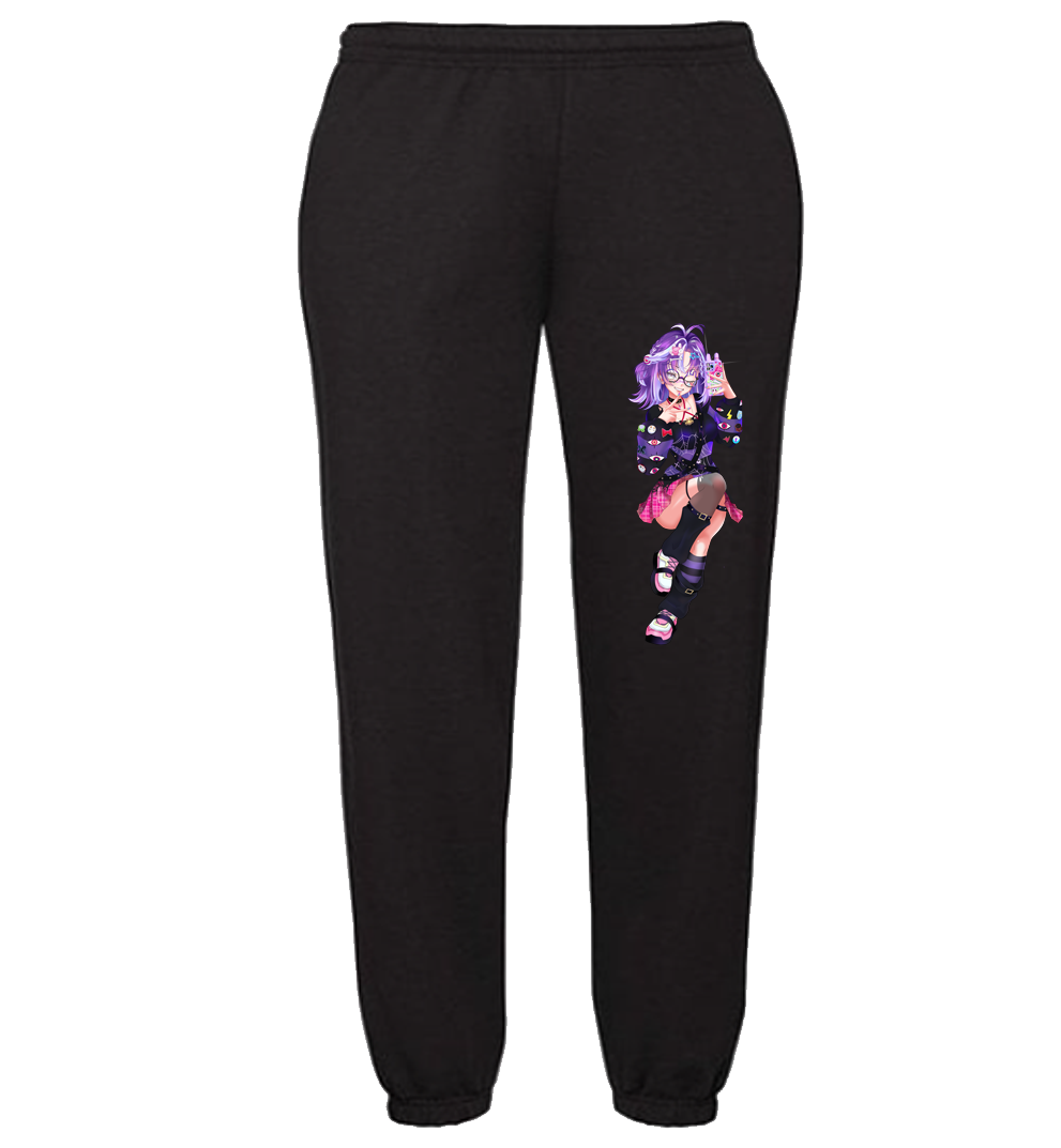 Michi Joggers with large leg motif.