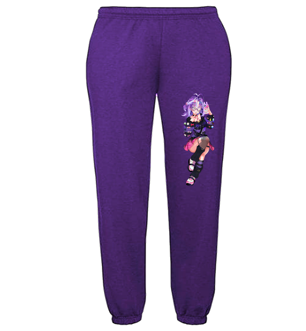 Michi Joggers with large leg motif.