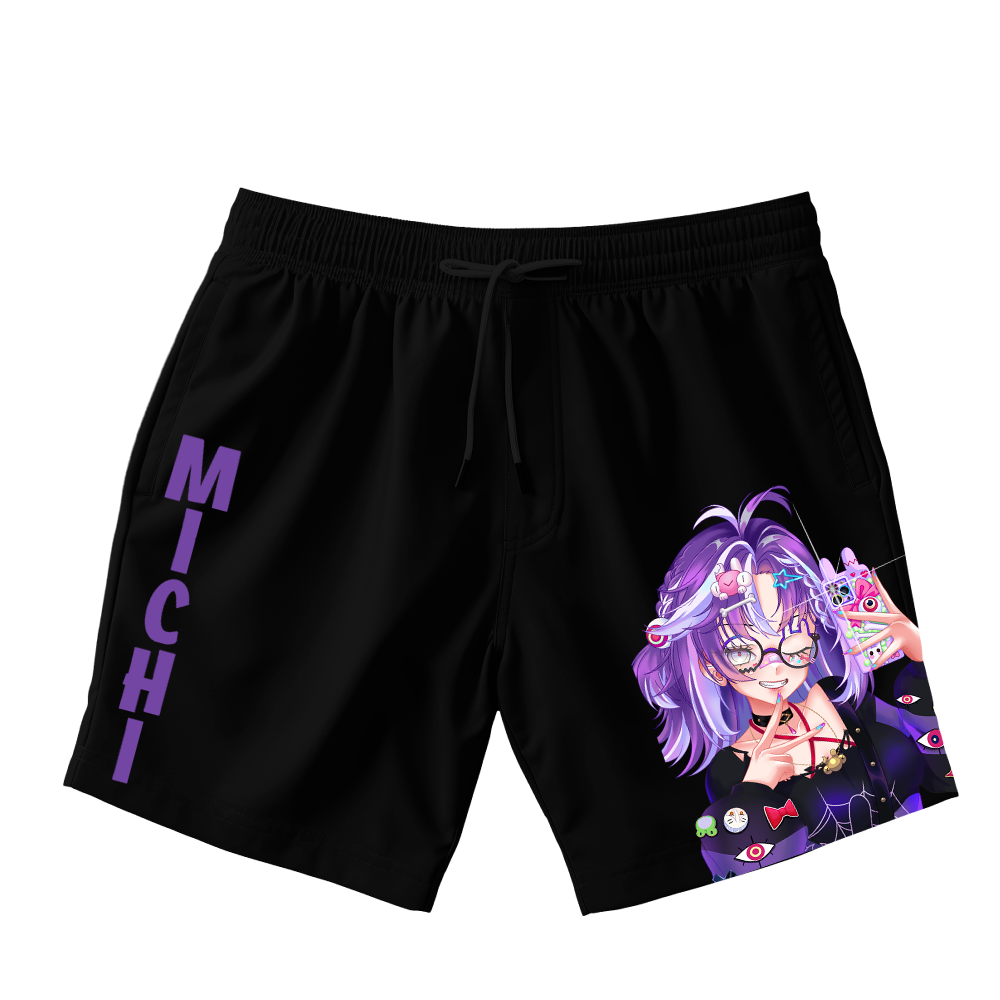 Michi Black Shorts With Leg Detail
