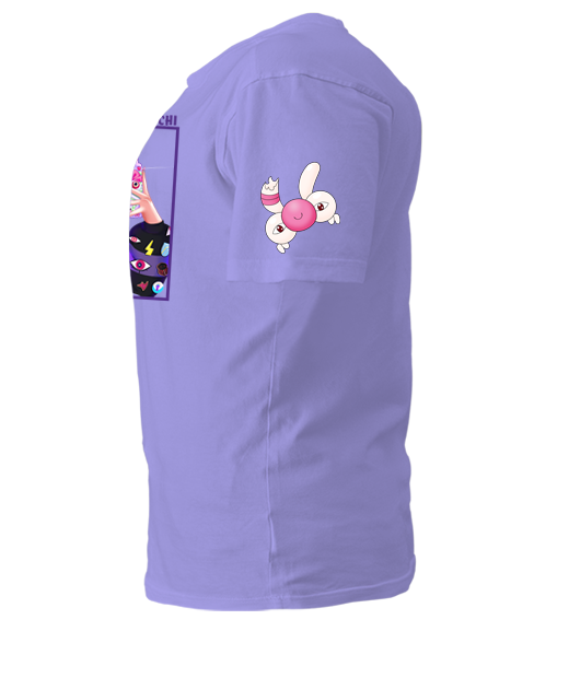 Michi Square Designed T-Shirt with Sleeve Mascot.