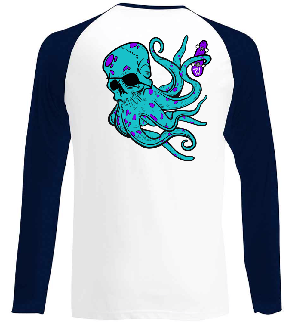 Pocket OG Purple Haze Logo Long 2 Tone T Shirt With Octo Backprint
