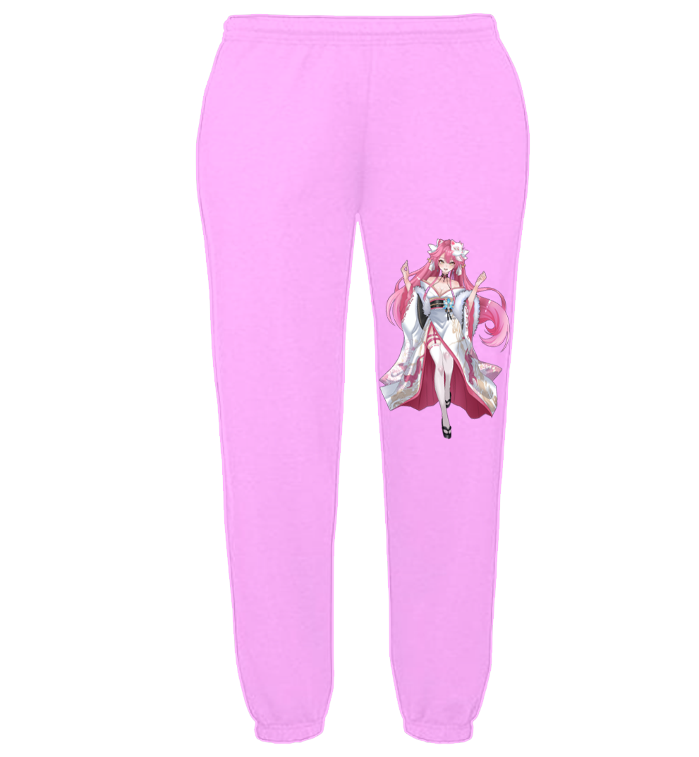 Raora Joggers with large leg motif.