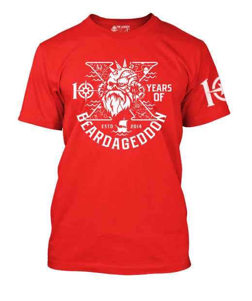 Beardageddon T-shirt 10 Year Celebration - Personalised