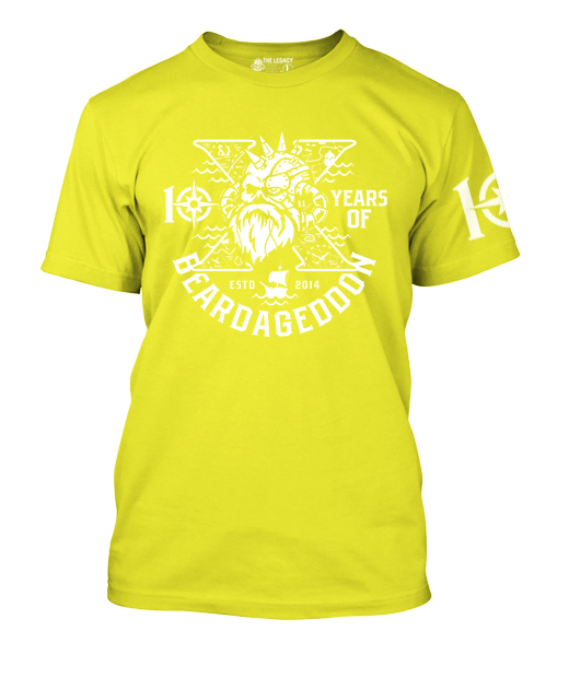 Beardageddon T-shirt 10 Year Celebration - Personalised