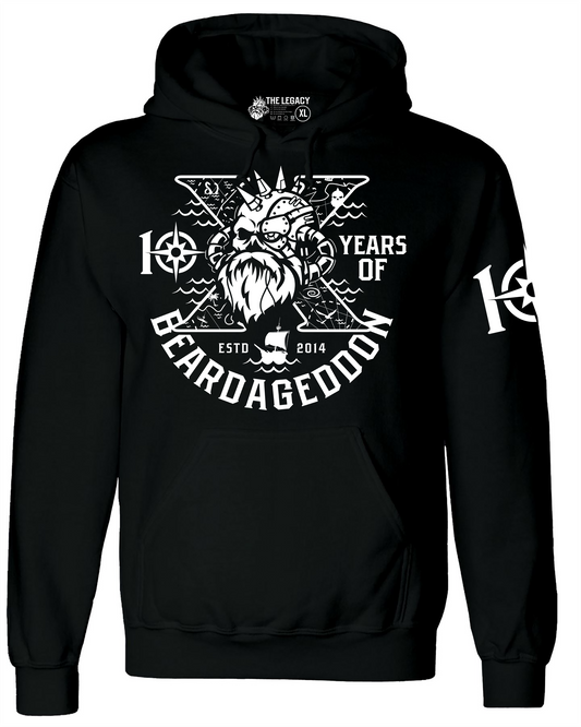 Beardageddon Hoodie 10 Year Celebration