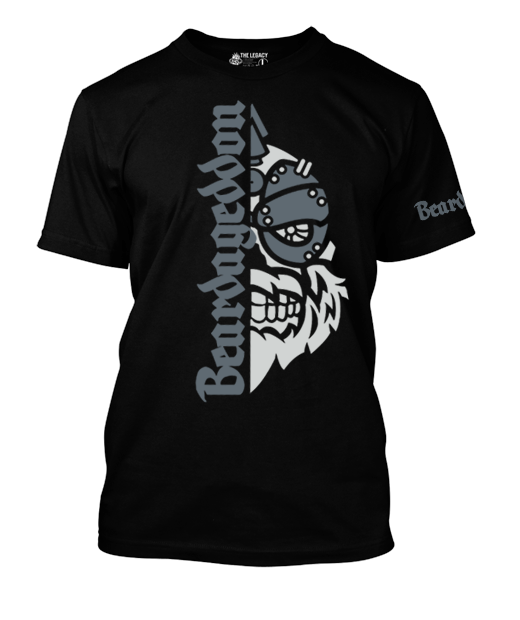 YOUR HWAY! Active Wear T-Shirt Half Skull Front-Grey Design