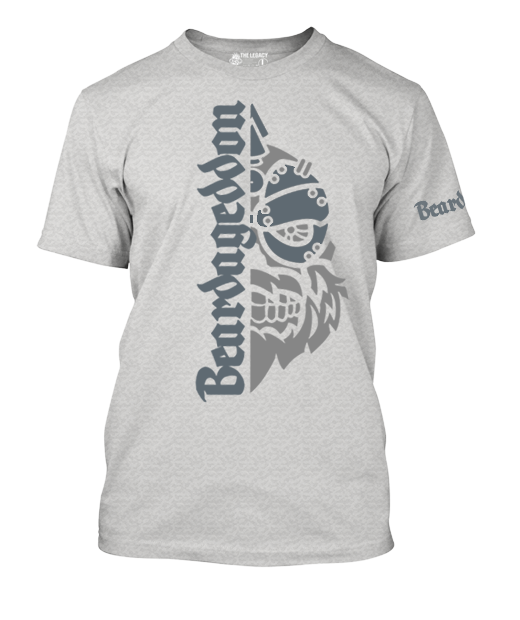 YOUR HWAY! Active Wear T-Shirt Half Skull Front-Grey Design