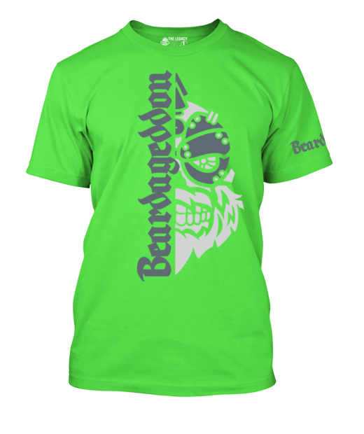 YOUR HWAY! Active Wear T-Shirt Half Skull Front-Grey Design