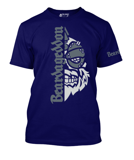 YOUR HWAY! Active Wear T-Shirt Half Skull Front-Grey Design