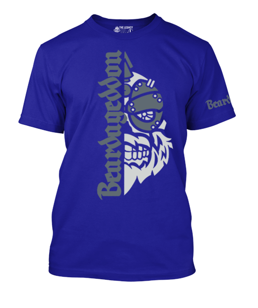 YOUR HWAY! Active Wear T-Shirt Half Skull Front-Grey Design