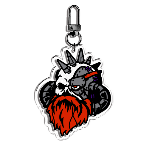 Beardageddon Keychain Legacy Skull - Colour