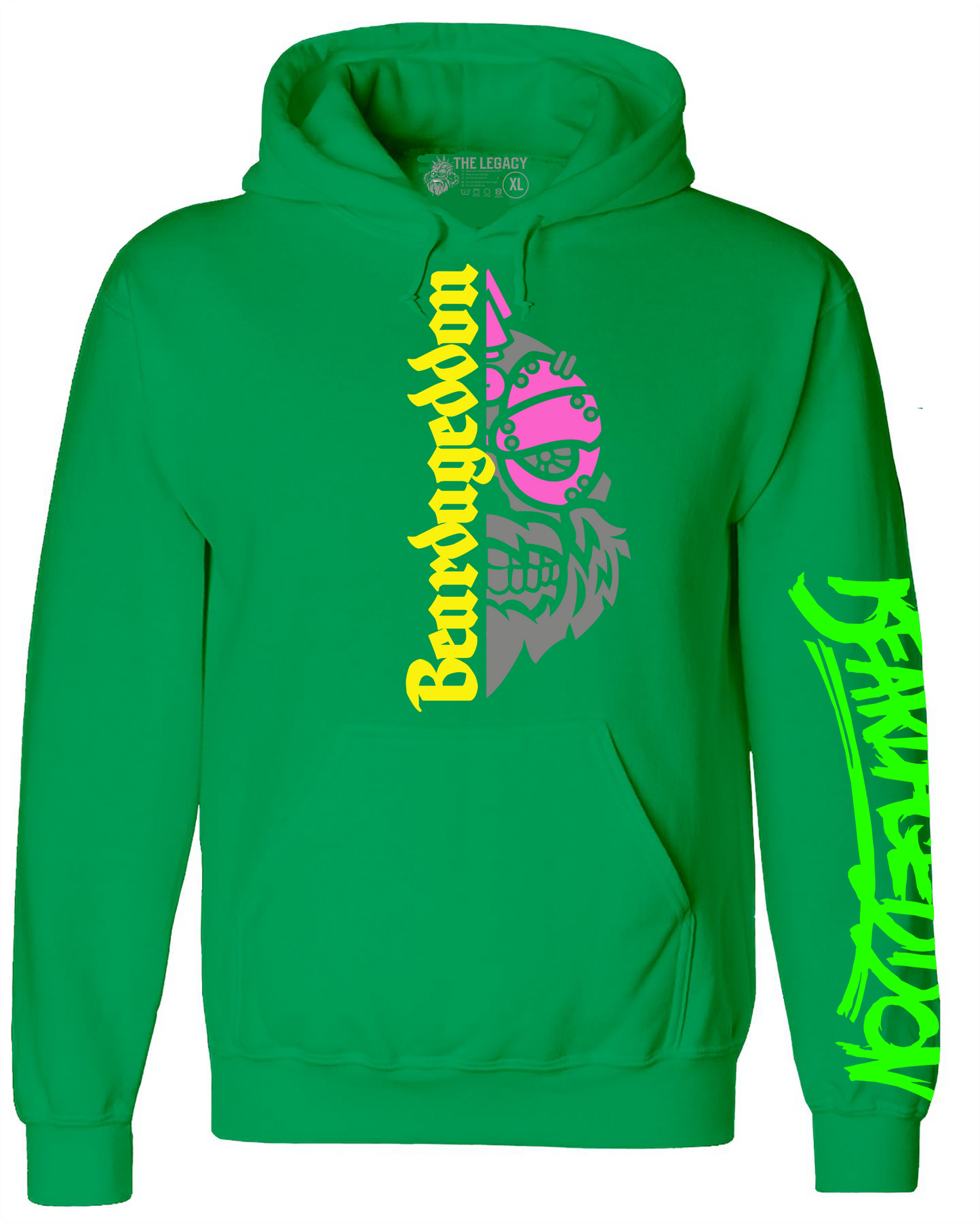 YOUR HWAY! Active Wear Hoodie Half Skull Front