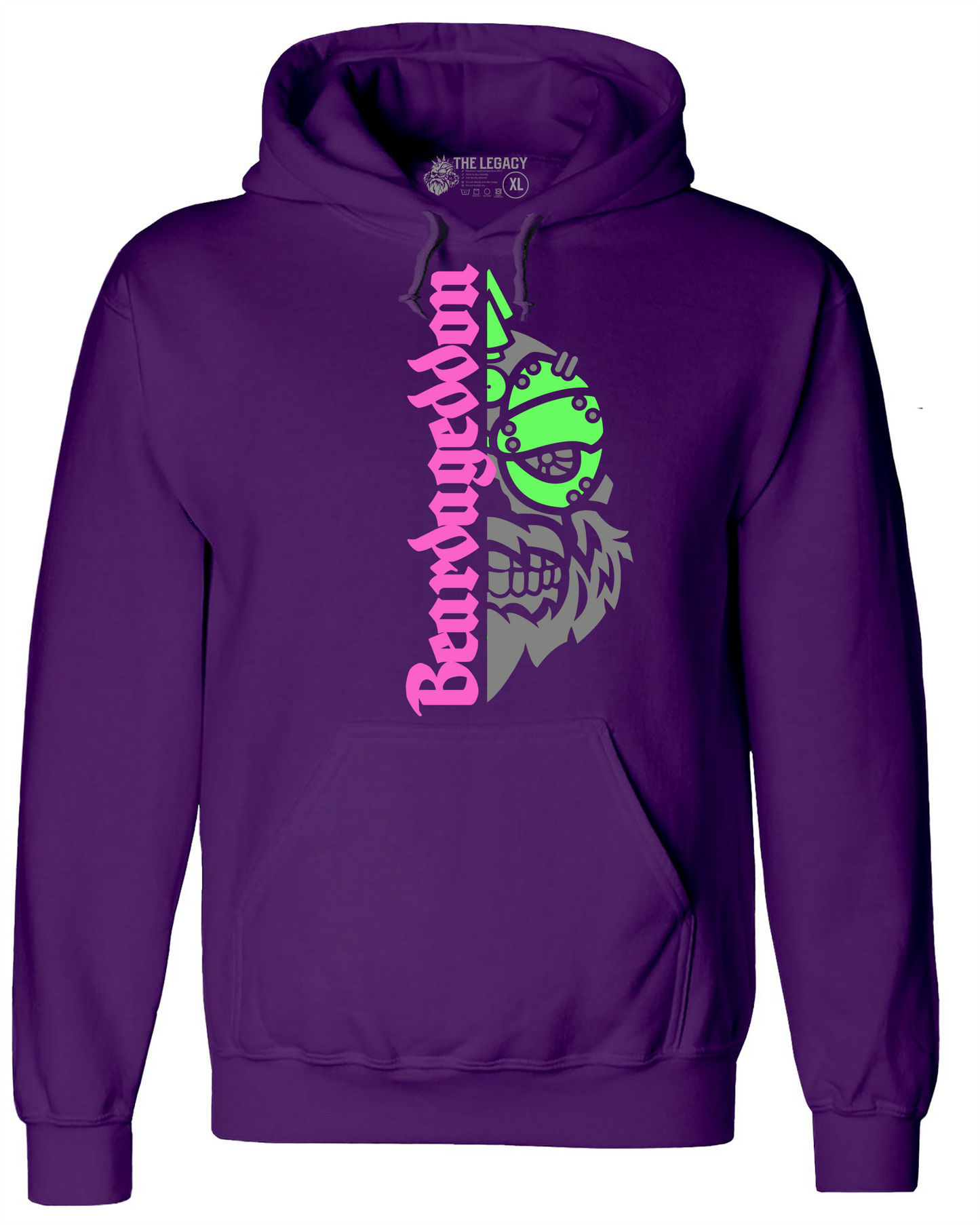 YOUR HWAY! Active Wear Hoodie Half Skull Front