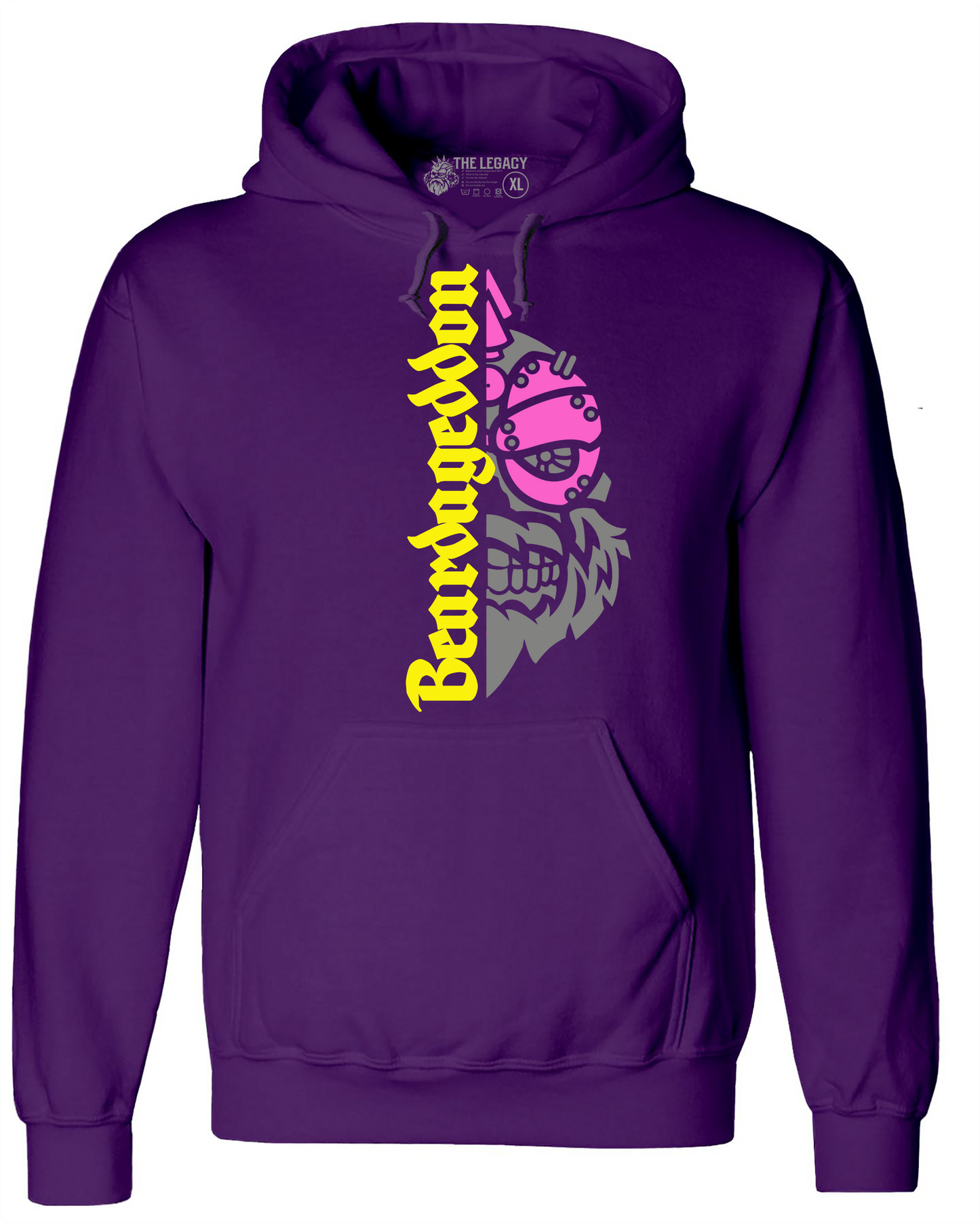 YOUR HWAY! Active Wear Hoodie Half Skull Front