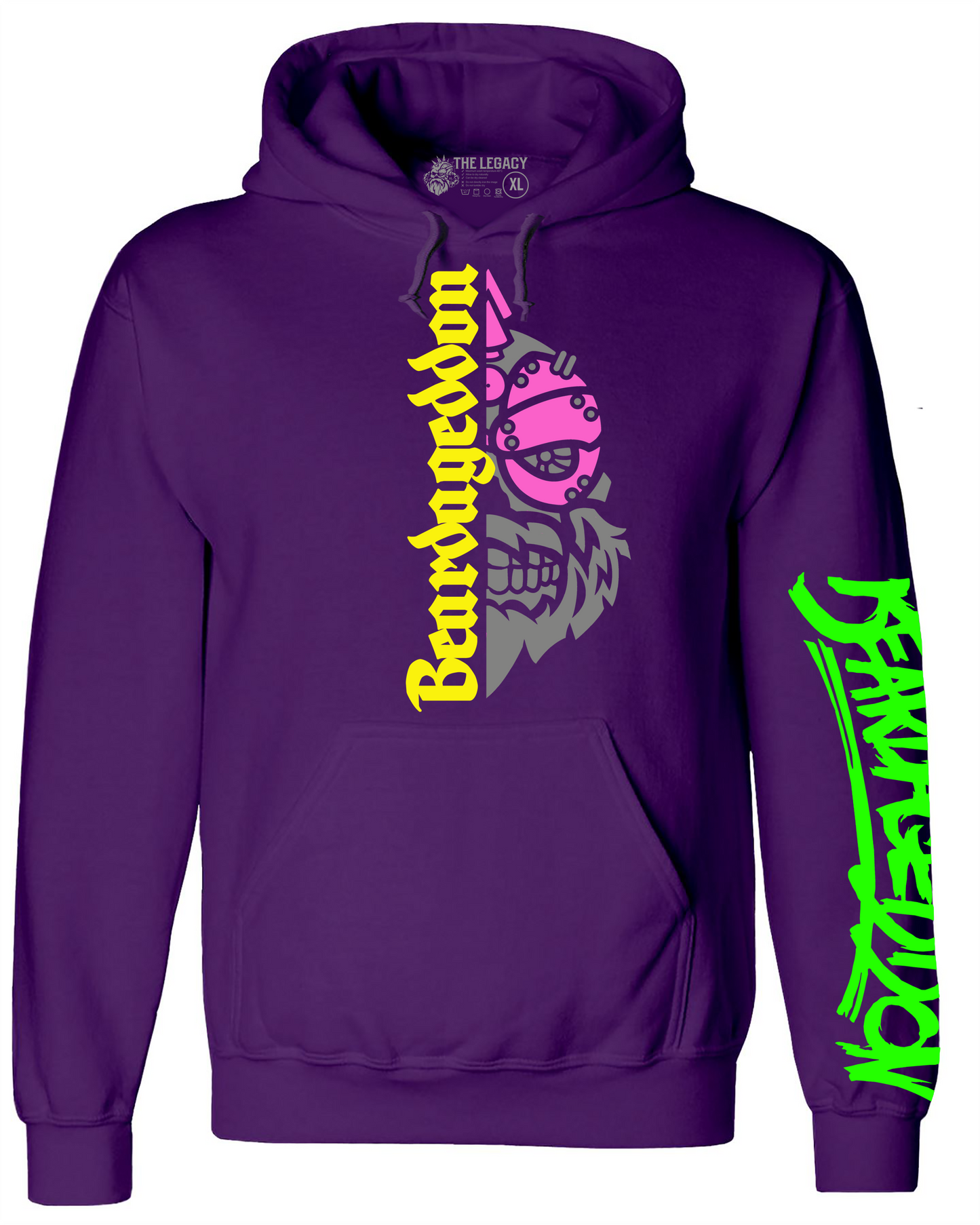 YOUR HWAY! Active Wear Hoodie Half Skull Front