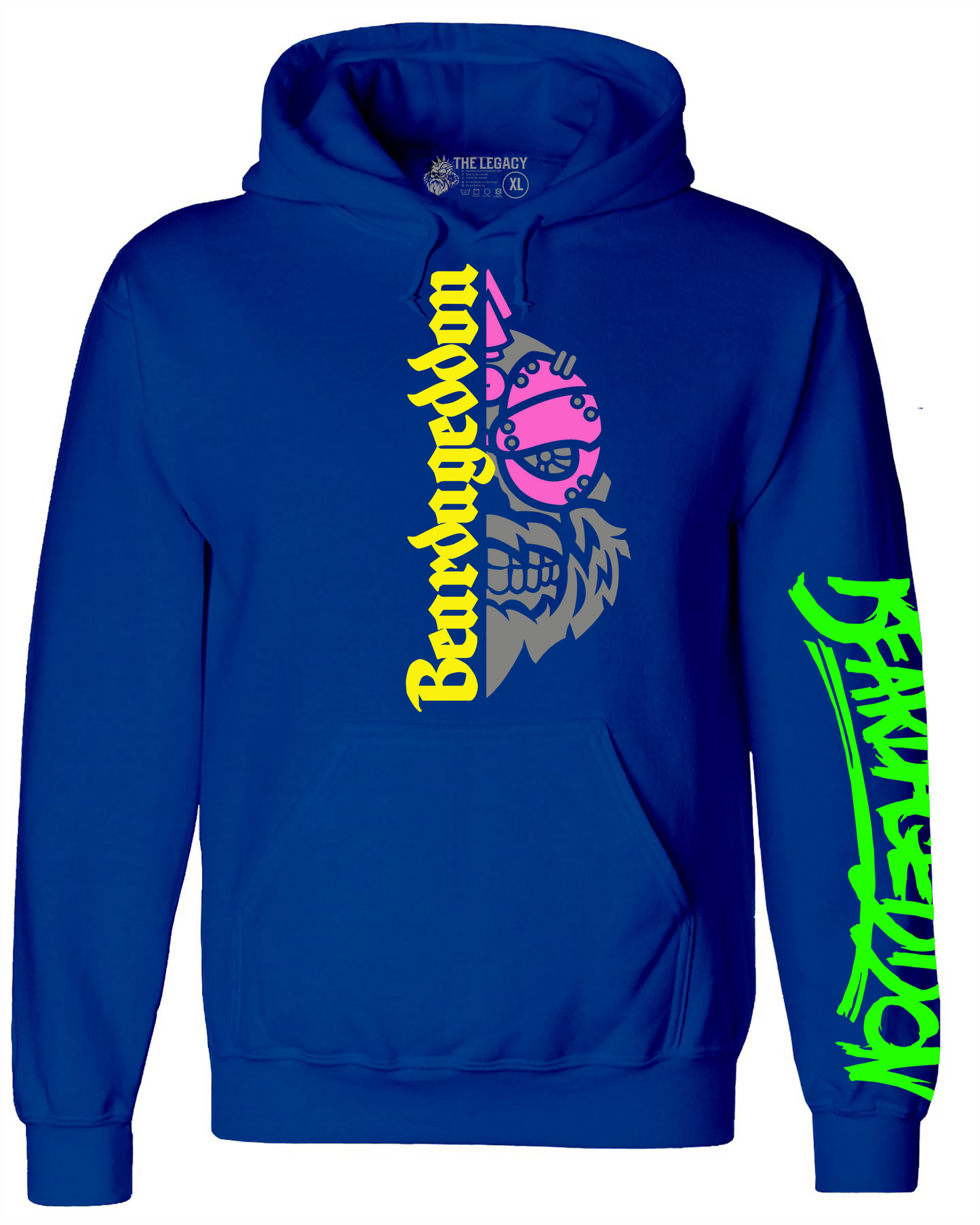 YOUR HWAY! Active Wear Hoodie Half Skull Front