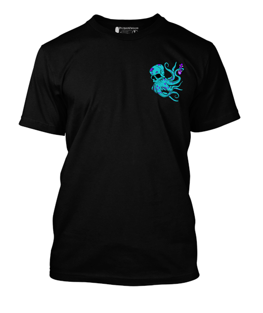 Pocket Octo Logo T Shirt With OG Logo Haze Backprint