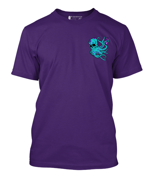 Pocket Octo T Shirt With Controller Logo Backprint