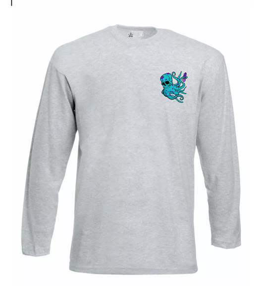 Pocket Octo Logo Long T Shirt With Controller Logo Backprint