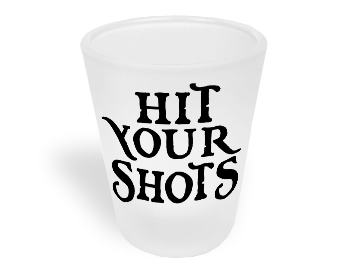 PushinWood Double Printed Shot Glass-Controller Logo with Hit Your Shots