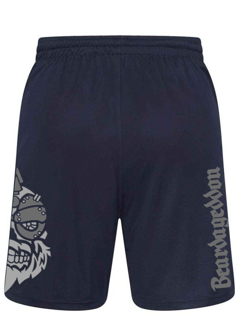 YOUR HWAY! Active Wear Shorts Half Skull Side-Grey Design