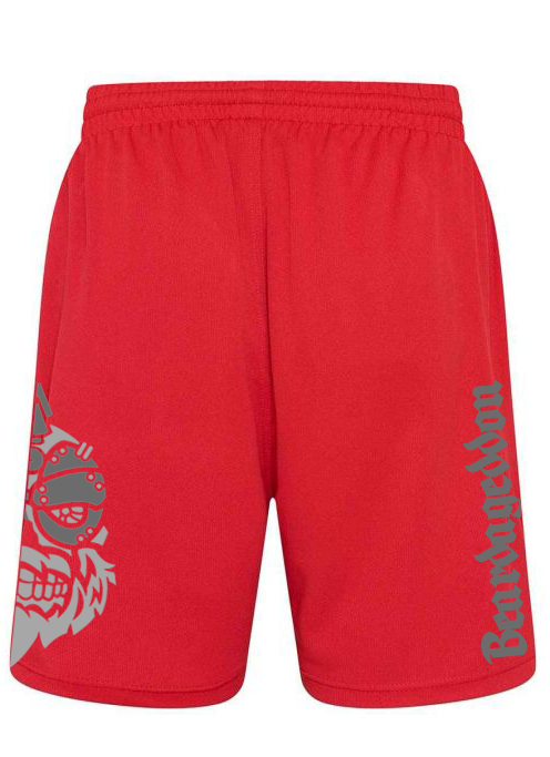 YOUR HWAY! Active Wear Shorts Half Skull Side-Grey Design