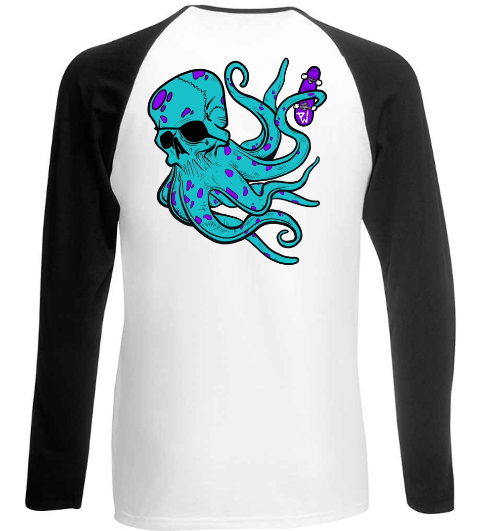 Pocket Controller Logo Long 2 Tone T Shirt With Octo Backprint