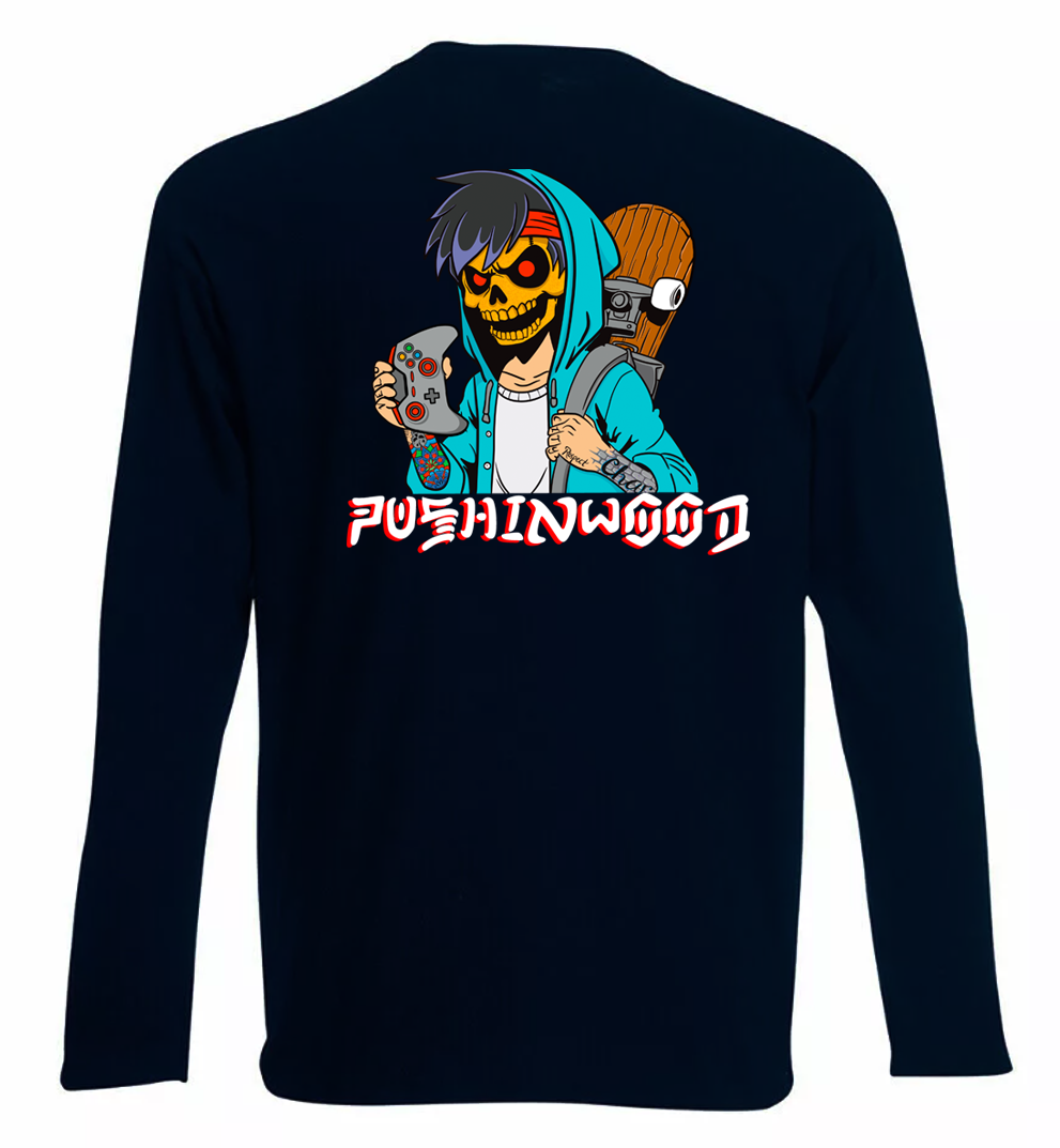 Pocket OG Logo Long T Shirt With Controller Backprint