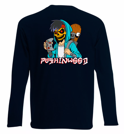 Pocket OG Logo Long T Shirt With Controller Backprint