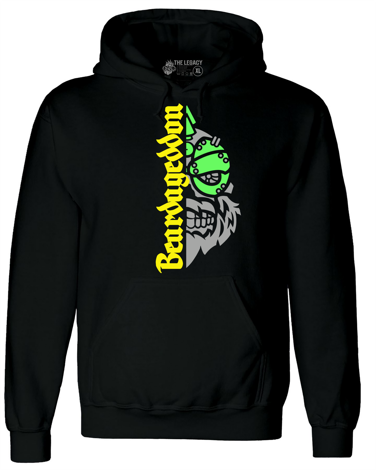 YOUR HWAY! Active Wear Hoodie Half Skull Front