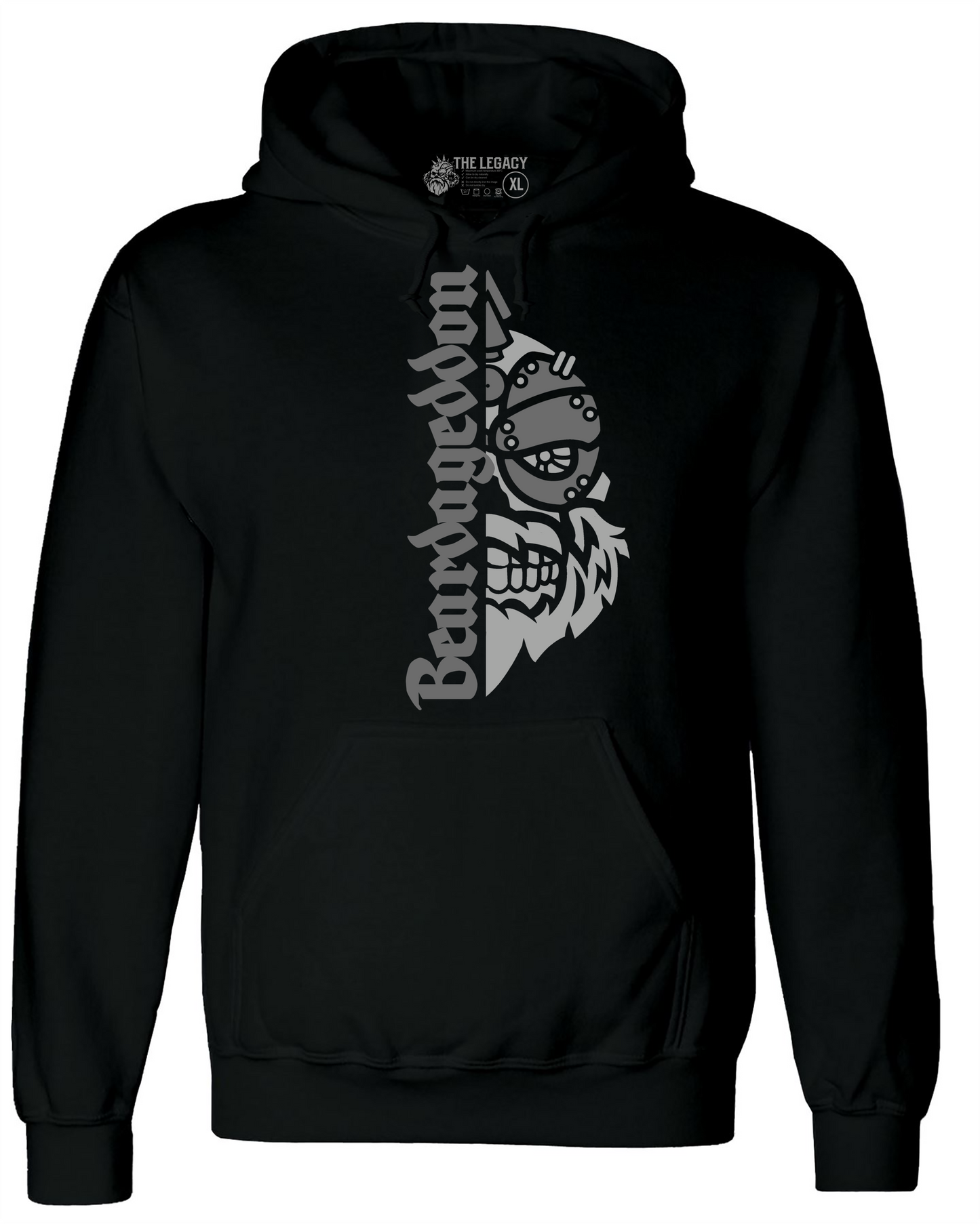 YOUR HWAY! Active Wear Hoodie Half Skull Front
