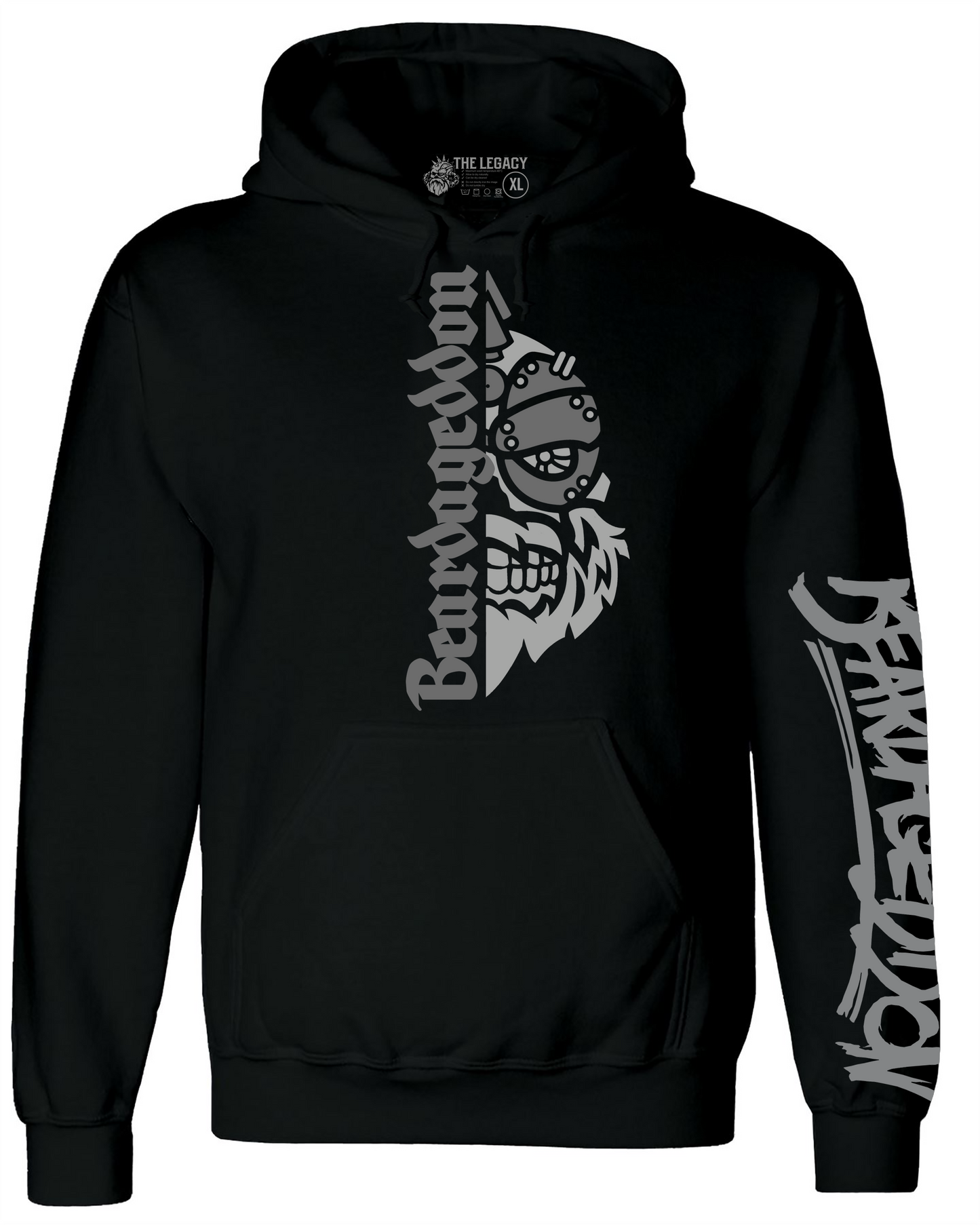 YOUR HWAY! Active Wear Hoodie Half Skull Front