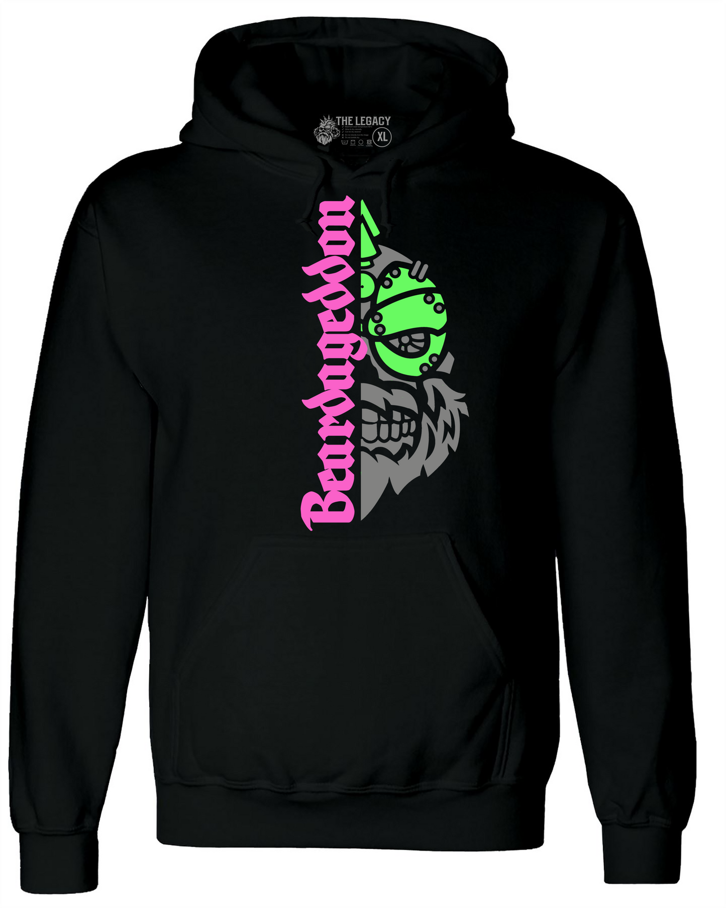 YOUR HWAY! Active Wear Hoodie Half Skull Front