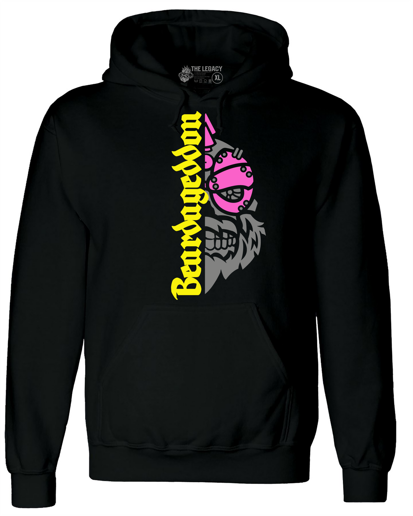 YOUR HWAY! Active Wear Hoodie Half Skull Front