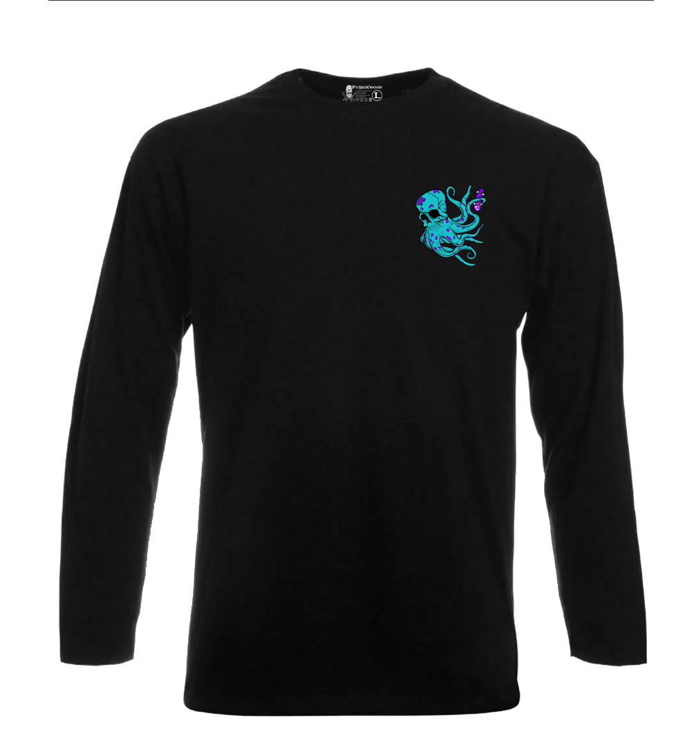 Pocket Octo Logo Long T Shirt With Controller Logo Backprint