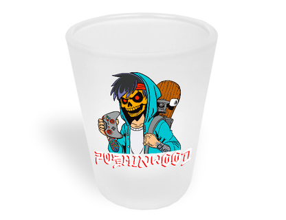 PushinWood Double Printed Shot Glass-Controller Logo with Hit Your Shots