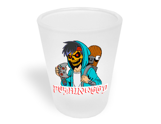 PushinWood Double Printed Shot Glass-Controller Logo with Hit Your Shots