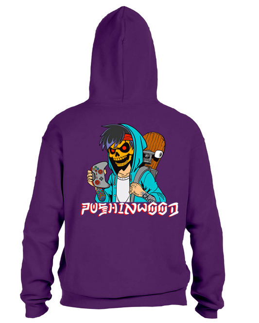Pocket Octo Zipper Hoodie with Controller Logo Backprint