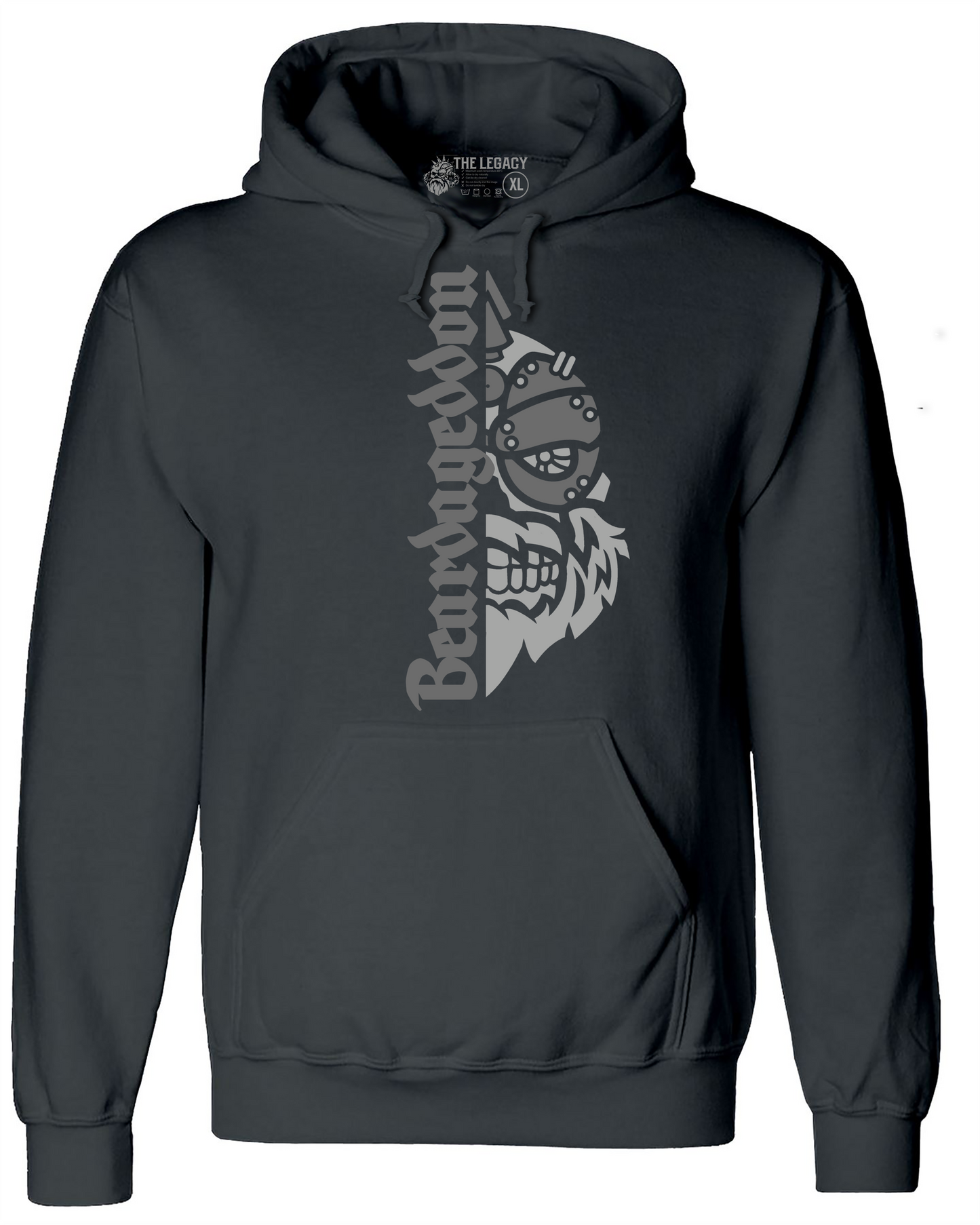 YOUR HWAY! Active Wear Hoodie Half Skull Front