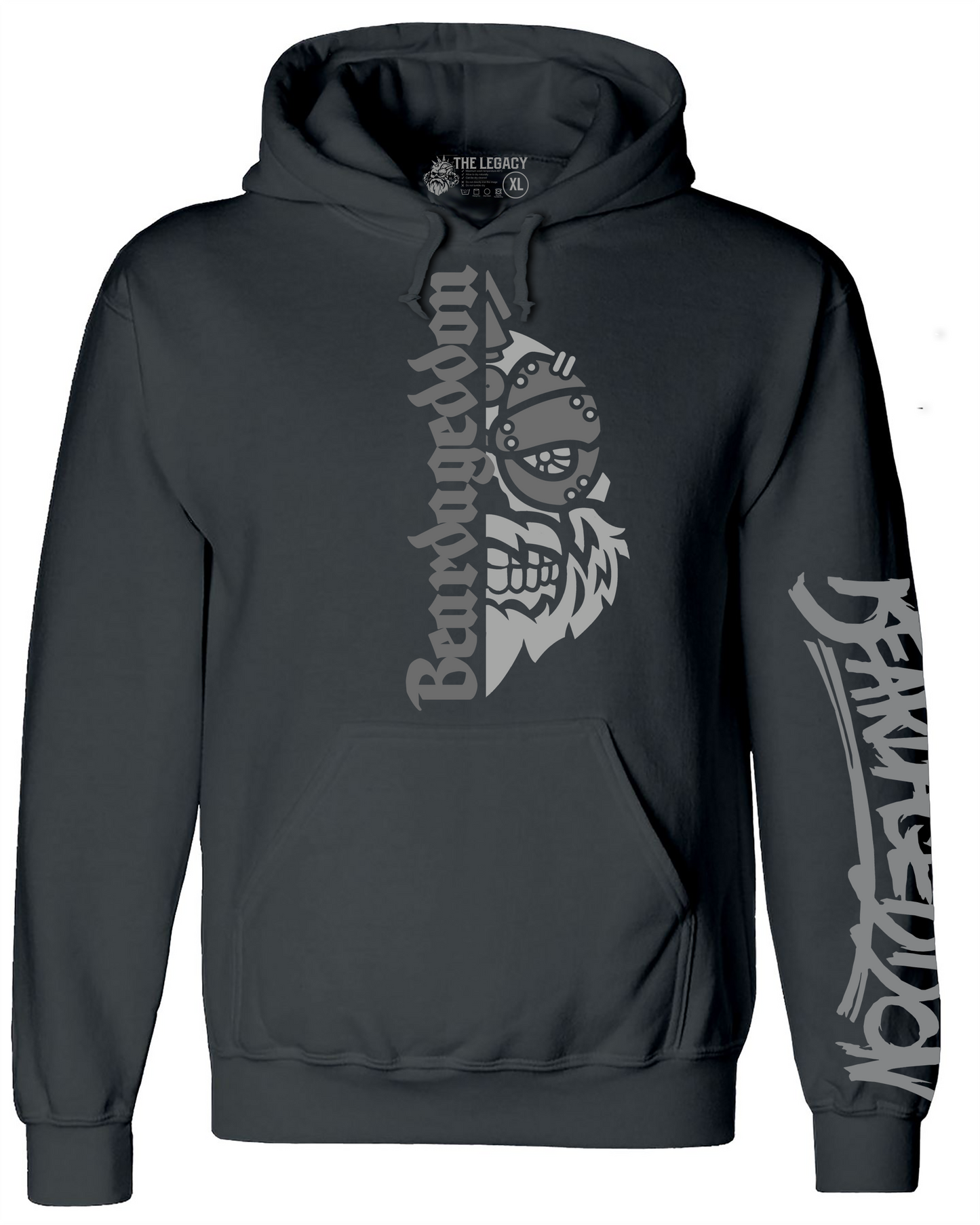 YOUR HWAY! Active Wear Hoodie Half Skull Front