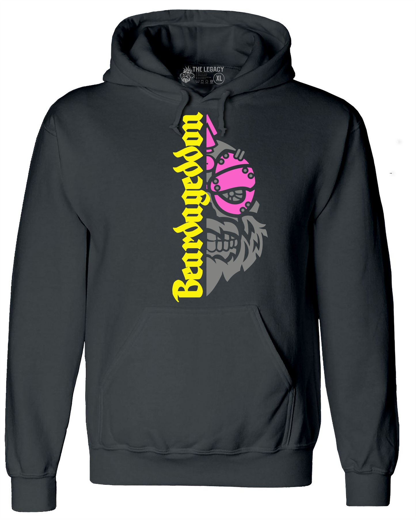 YOUR HWAY! Active Wear Hoodie Half Skull Front