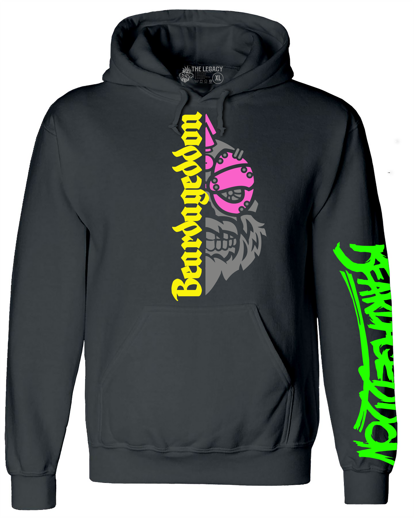 YOUR HWAY! Active Wear Hoodie Half Skull Front