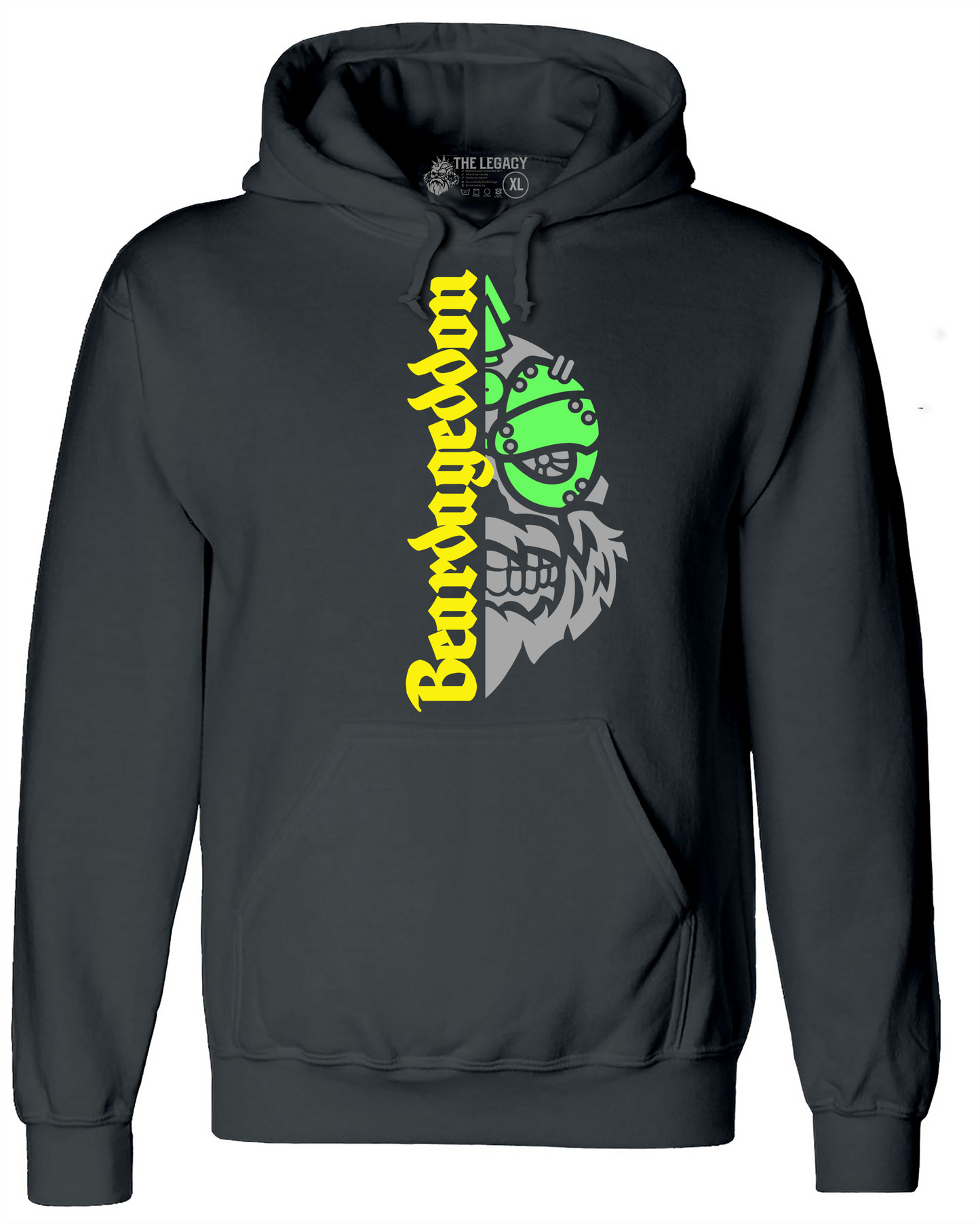YOUR HWAY! Active Wear Hoodie Half Skull Front